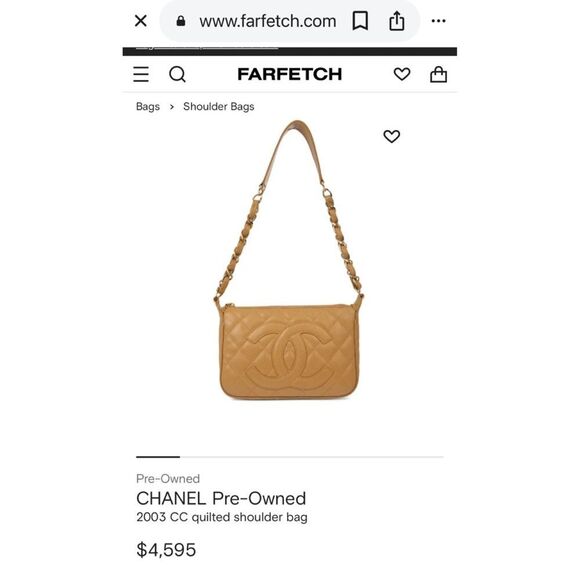 Chanel Cavier Quilted Timeless CC Shoulder Bag Beige - Picture 6 of 16